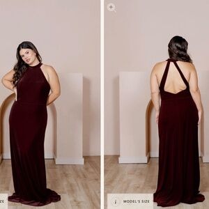 Revelry Tori Burgundy velvet dress NWT & receipt; size 8 but fits like 6